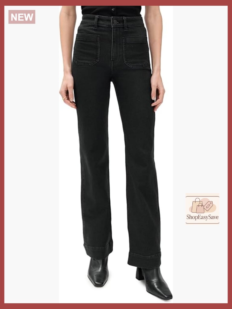 Stretch Terry Wide Leg Pants High Rise Casual Chic Retro Everyday Wear